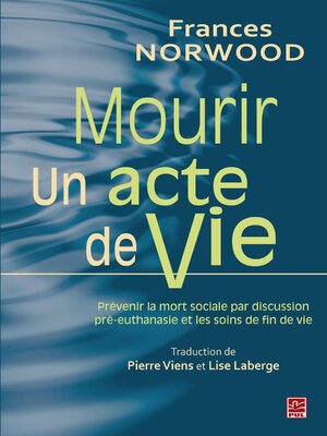 cover image of Mourir, un acte de vie